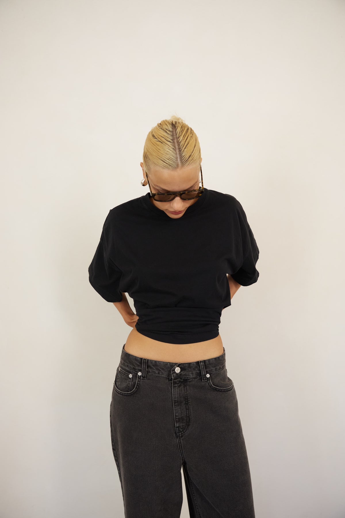 OVERSIZED TEE in WASHED BLACK
