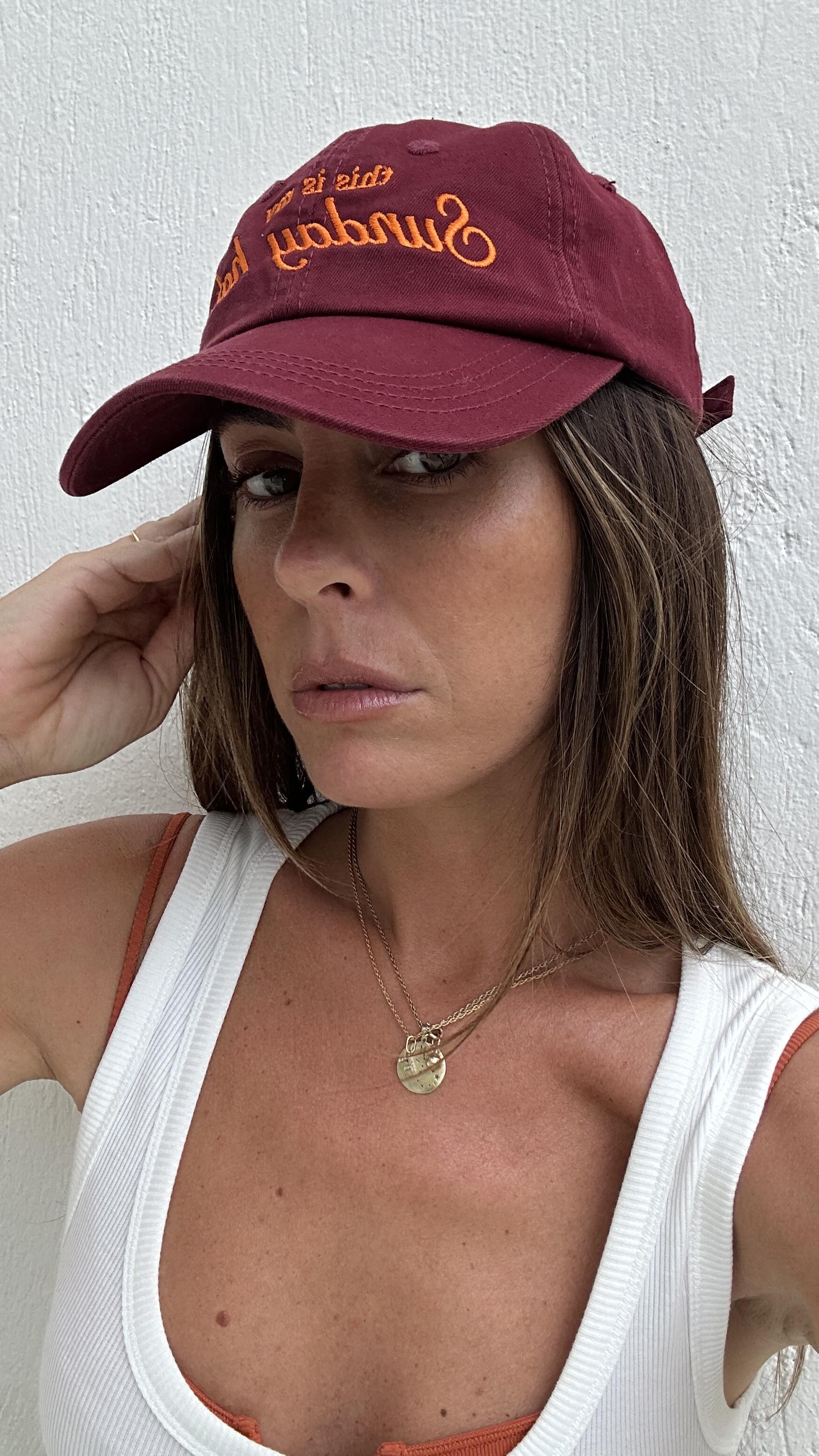 SUNDAY HAT in BURGUNDY