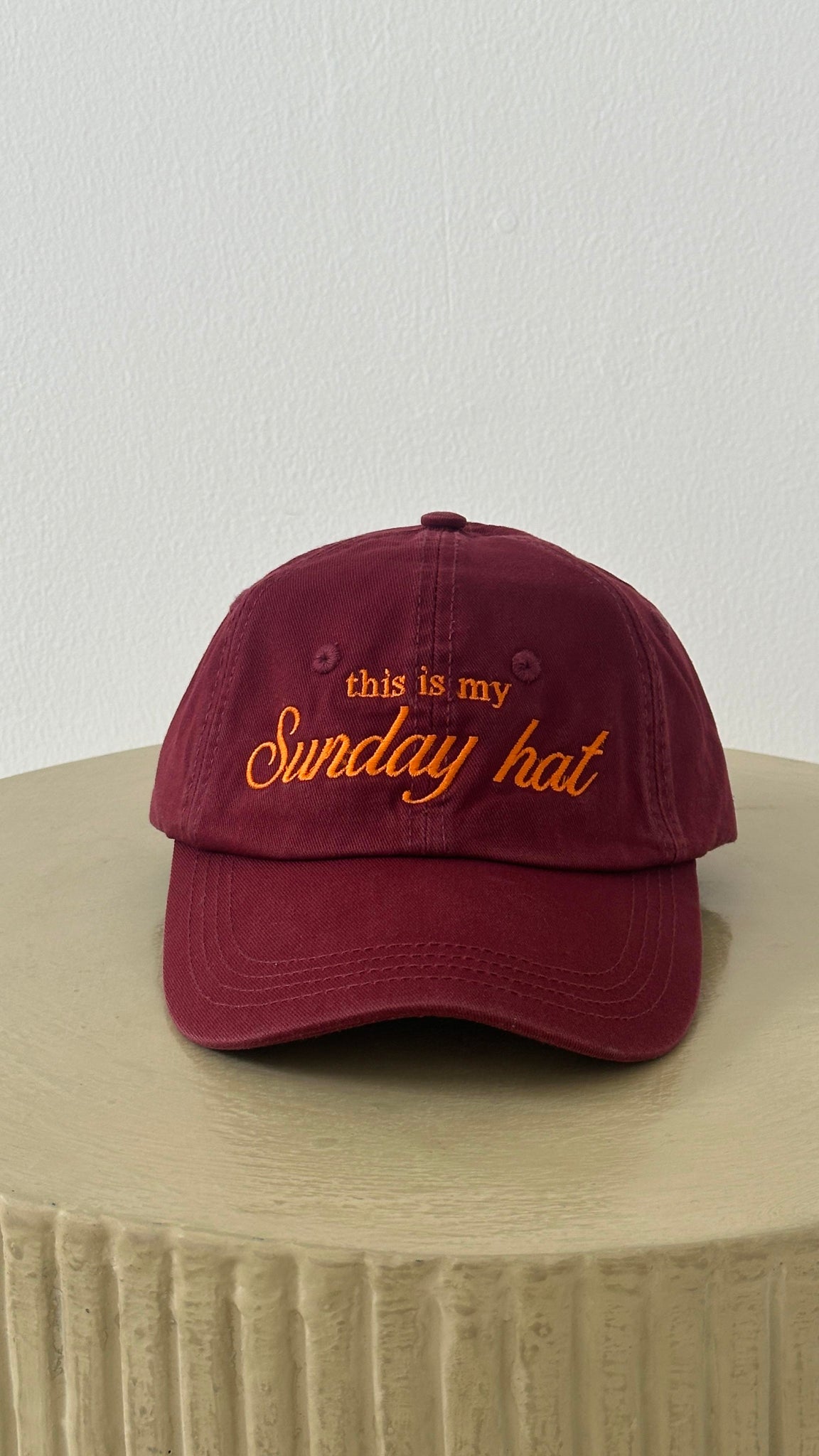 SUNDAY HAT in BURGUNDY