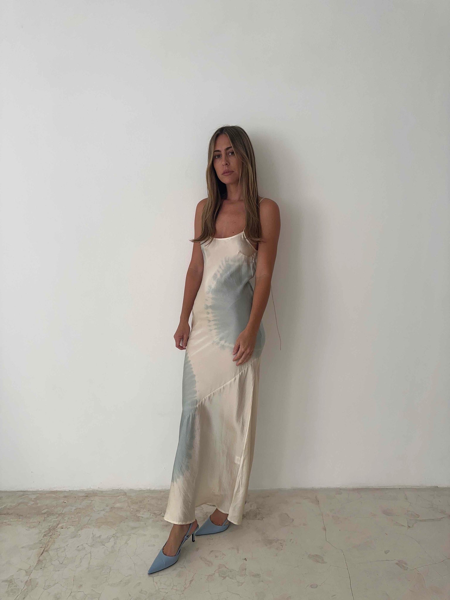 SILK DRESS  in TIE DYE