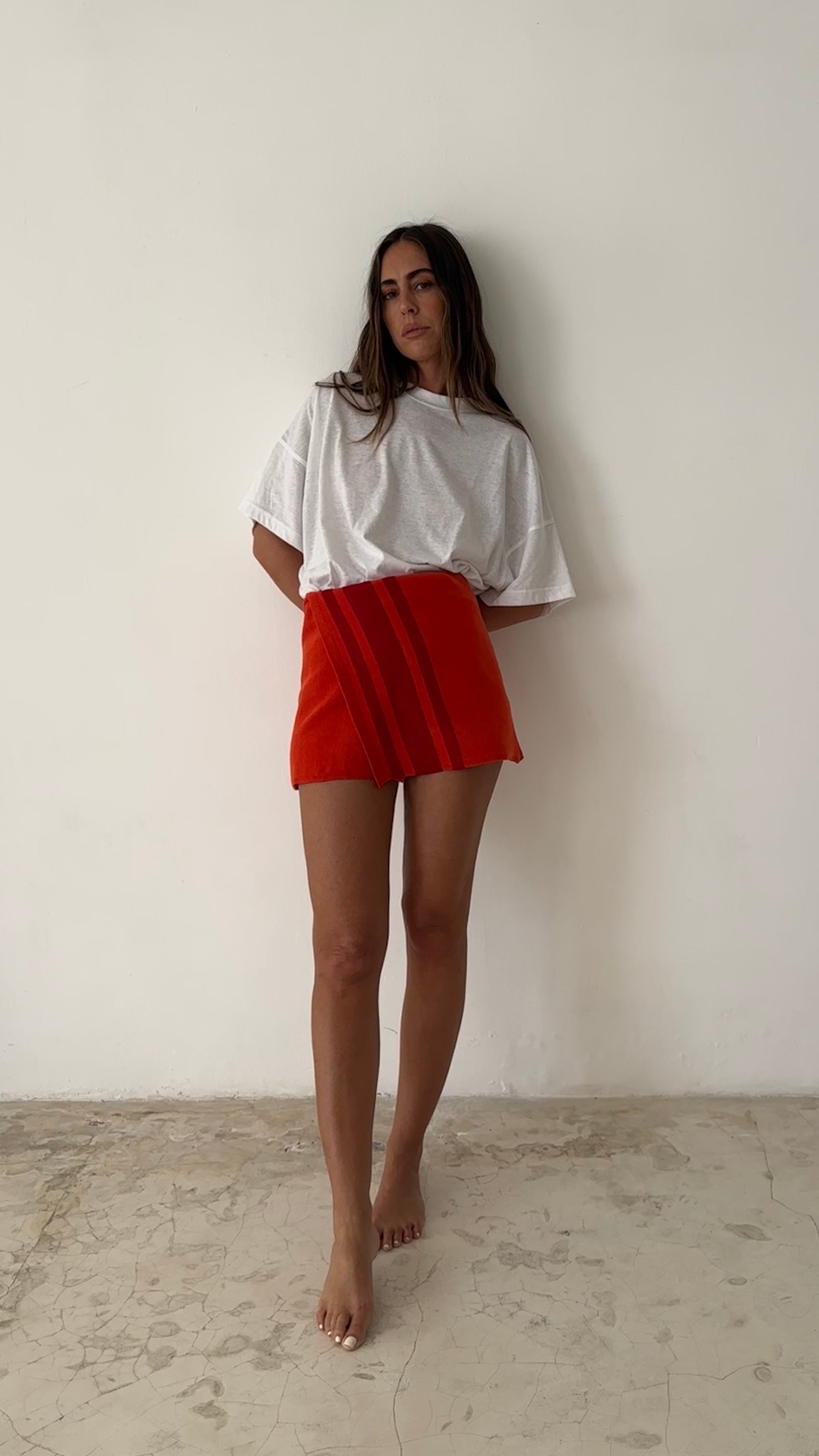 TOWEL SKIRT in ORANGE