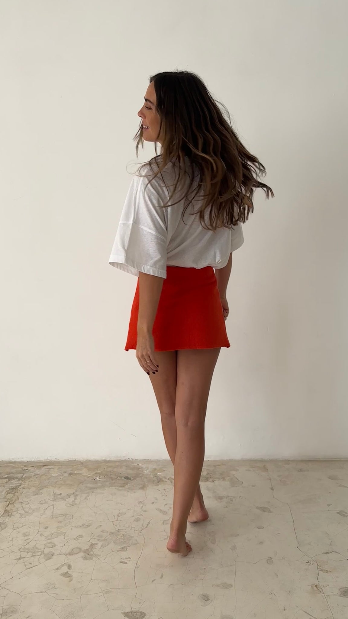 TOWEL SKIRT in ORANGE