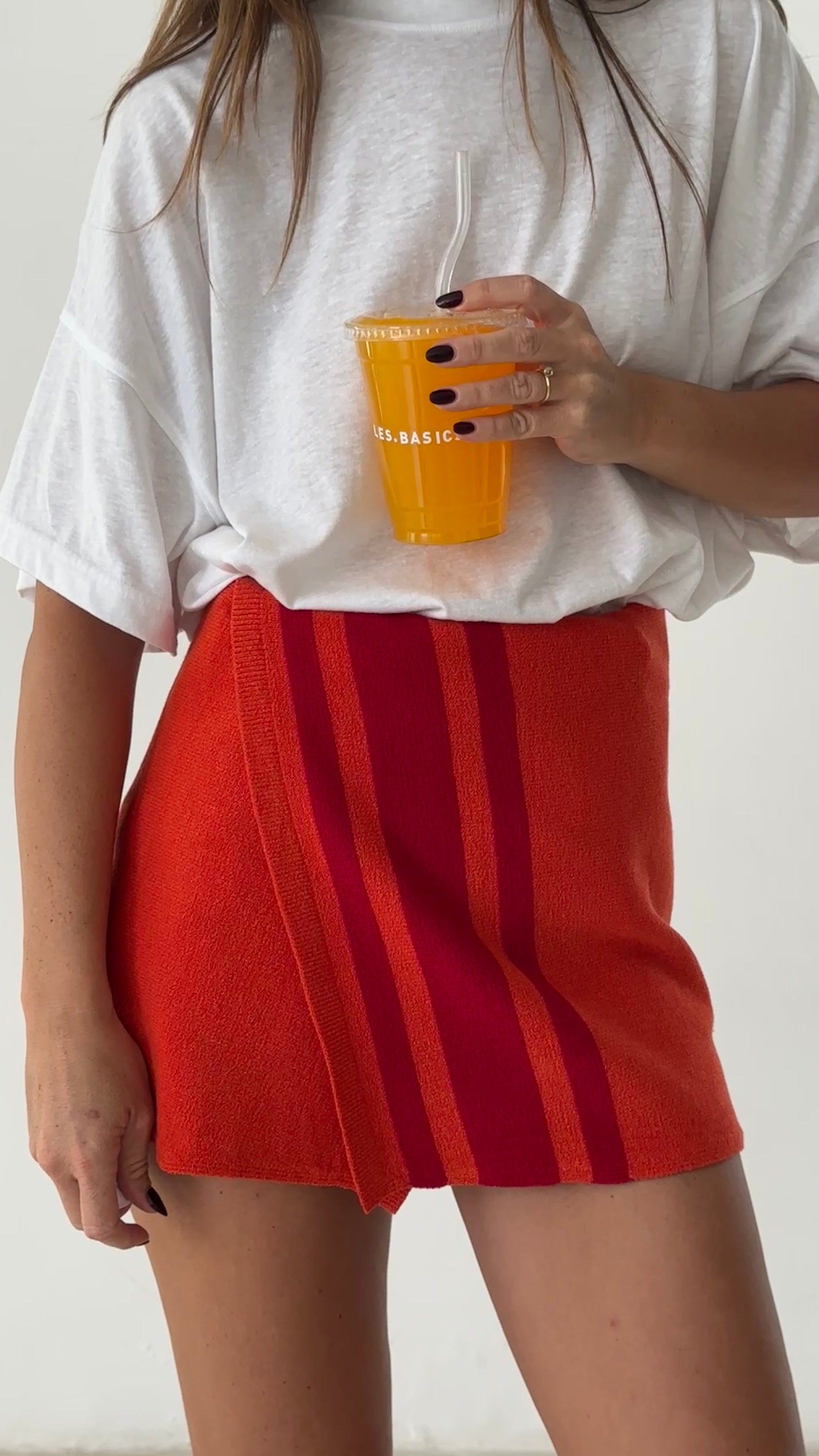 TOWEL SKIRT in ORANGE