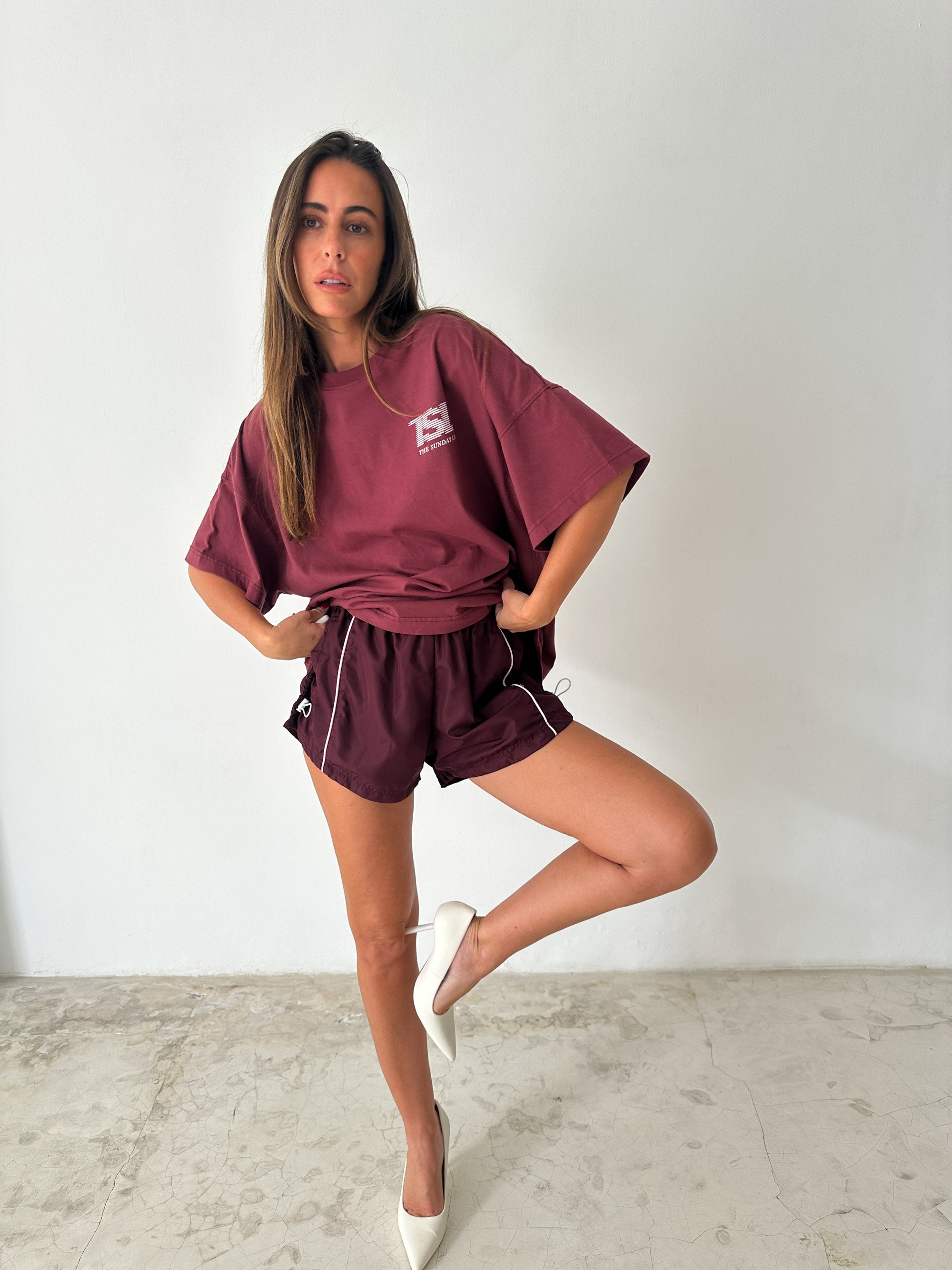 SPORTS TEE in BERRY