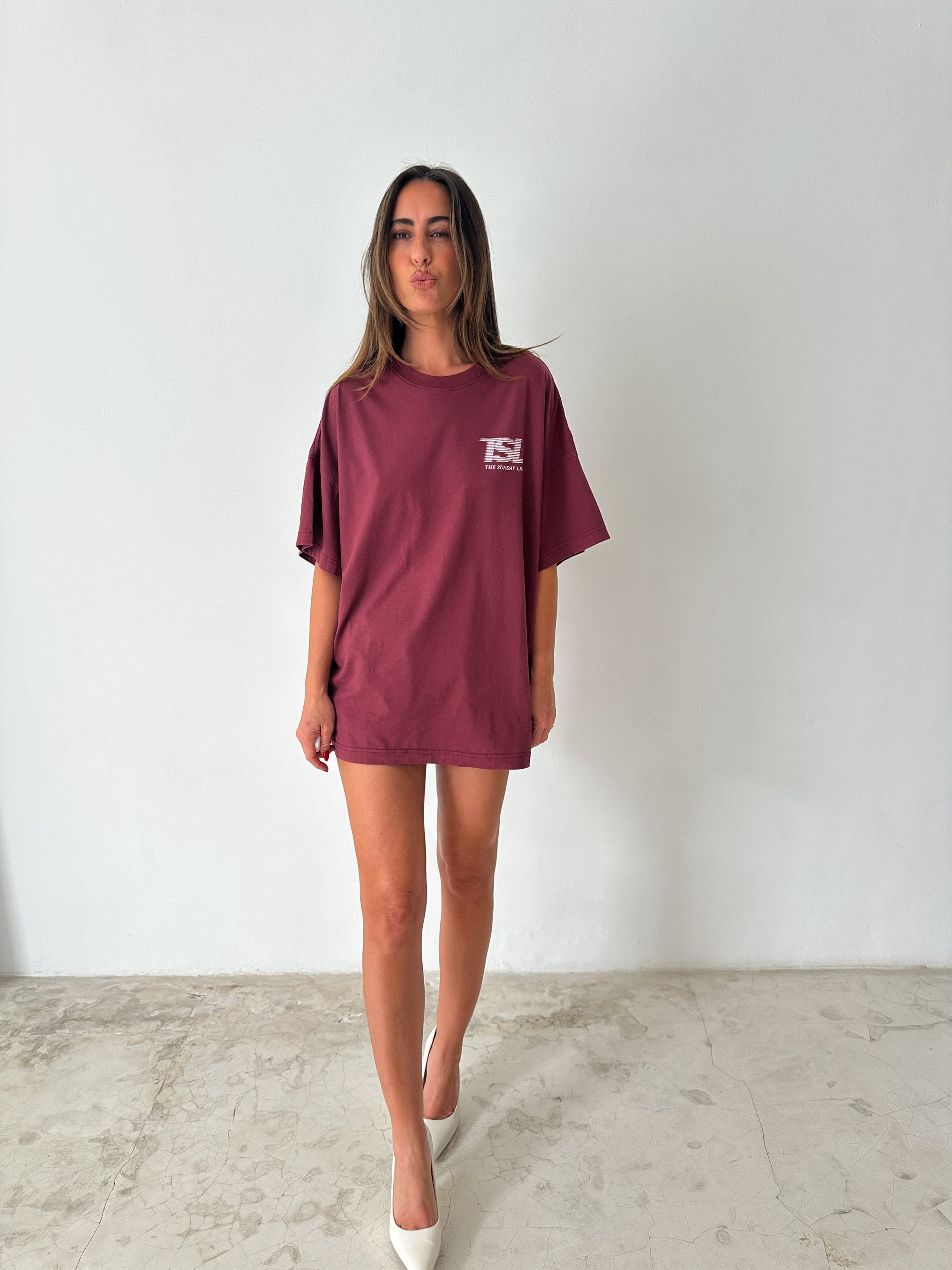 SPORTS TEE in BERRY