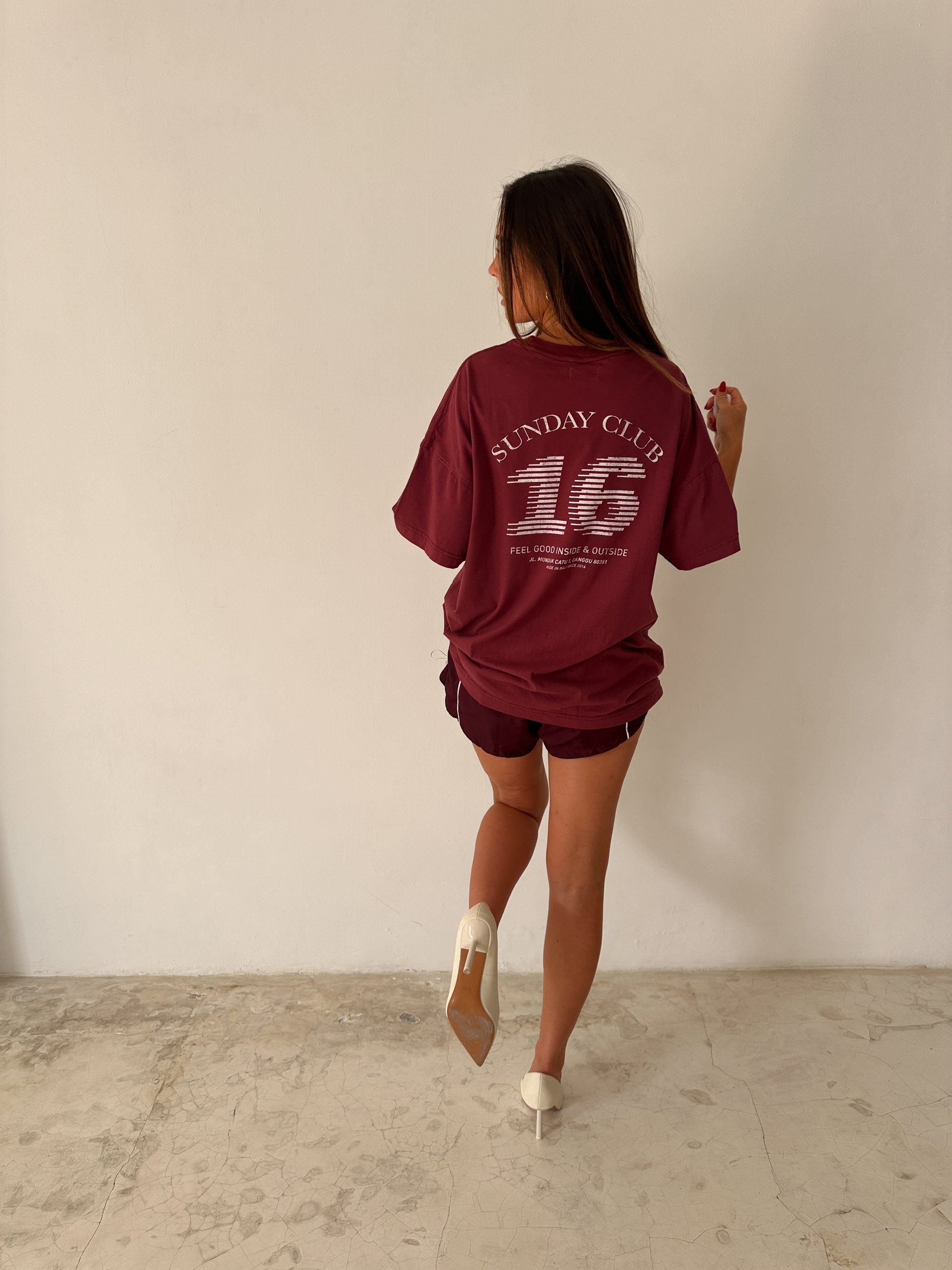 SPORTS TEE in BERRY