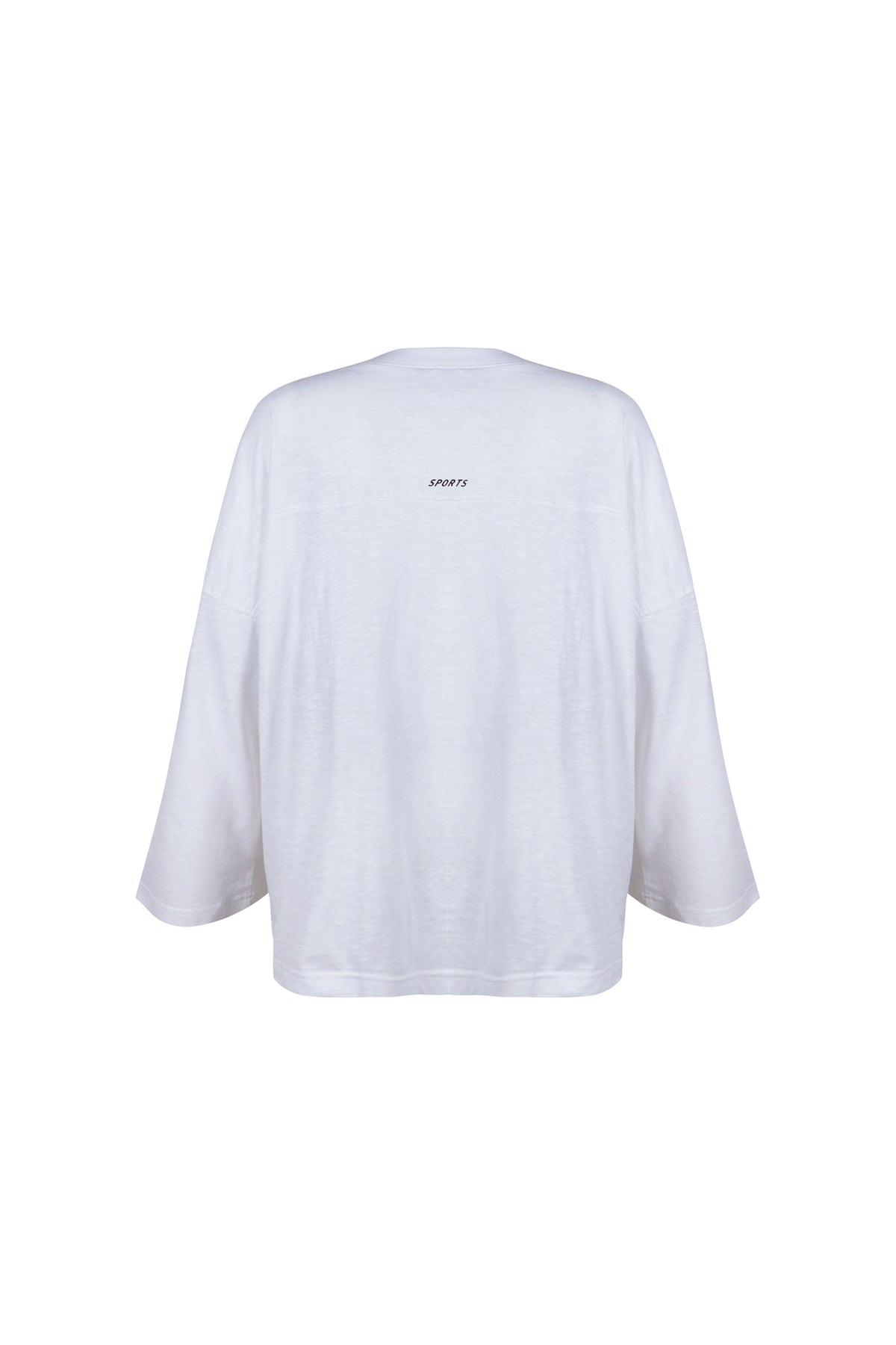 SPORTS LONG SLEEVE TEE in WHITE/PRINT
