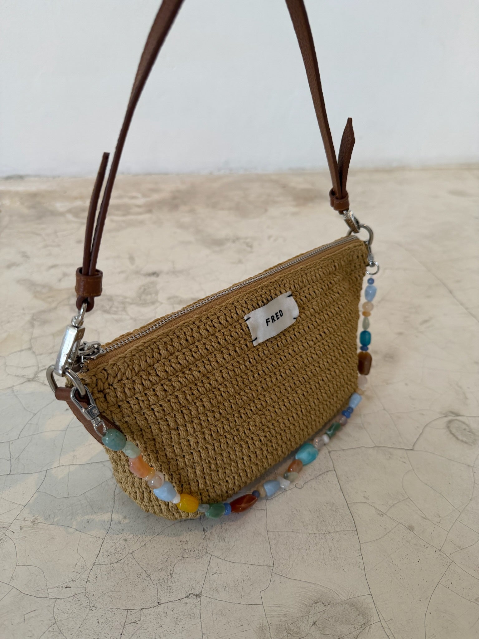 CROCHET BAG in BEIGE