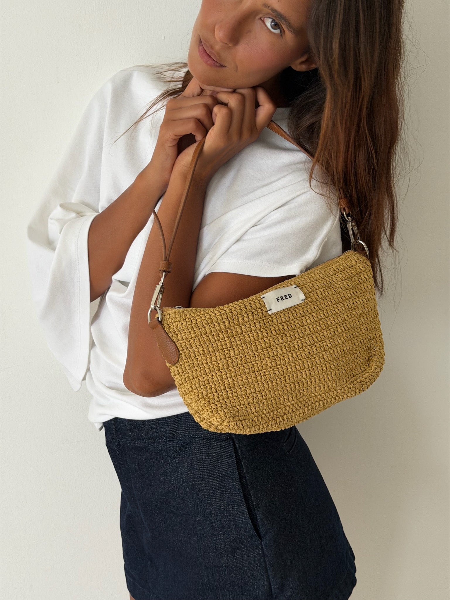 CROCHET BAG in BEIGE