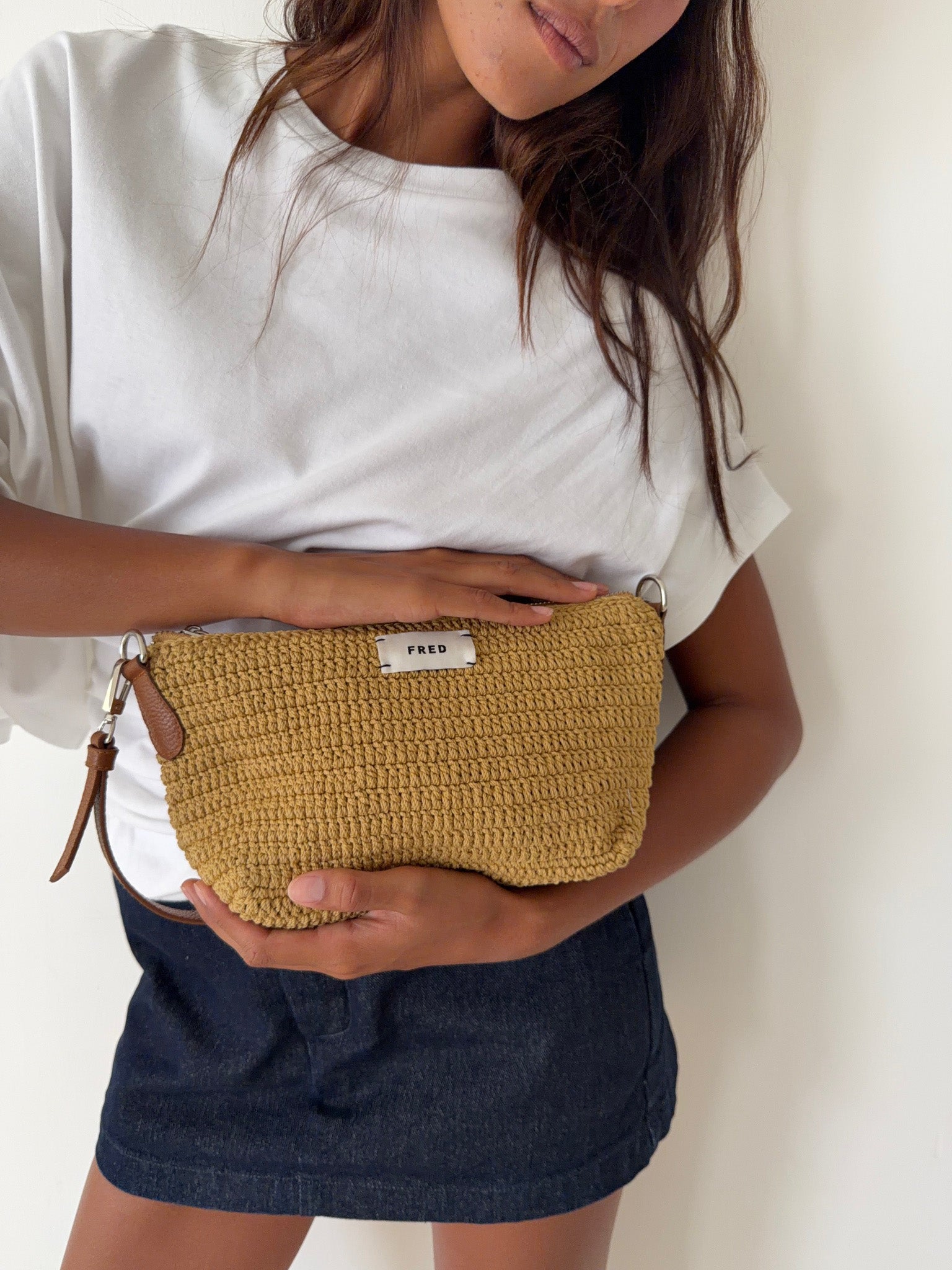 CROCHET BAG in BEIGE