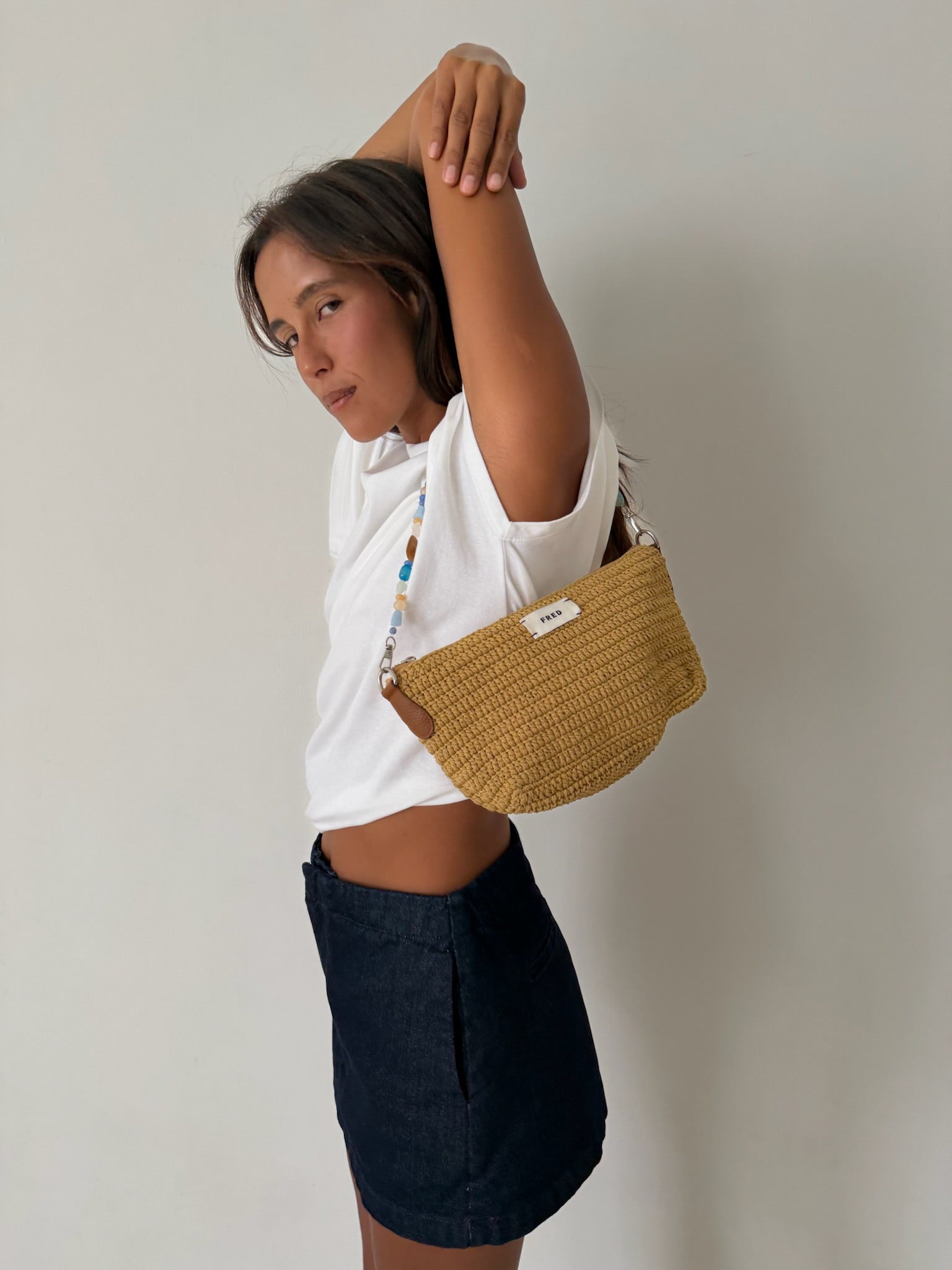 CROCHET BAG in BEIGE