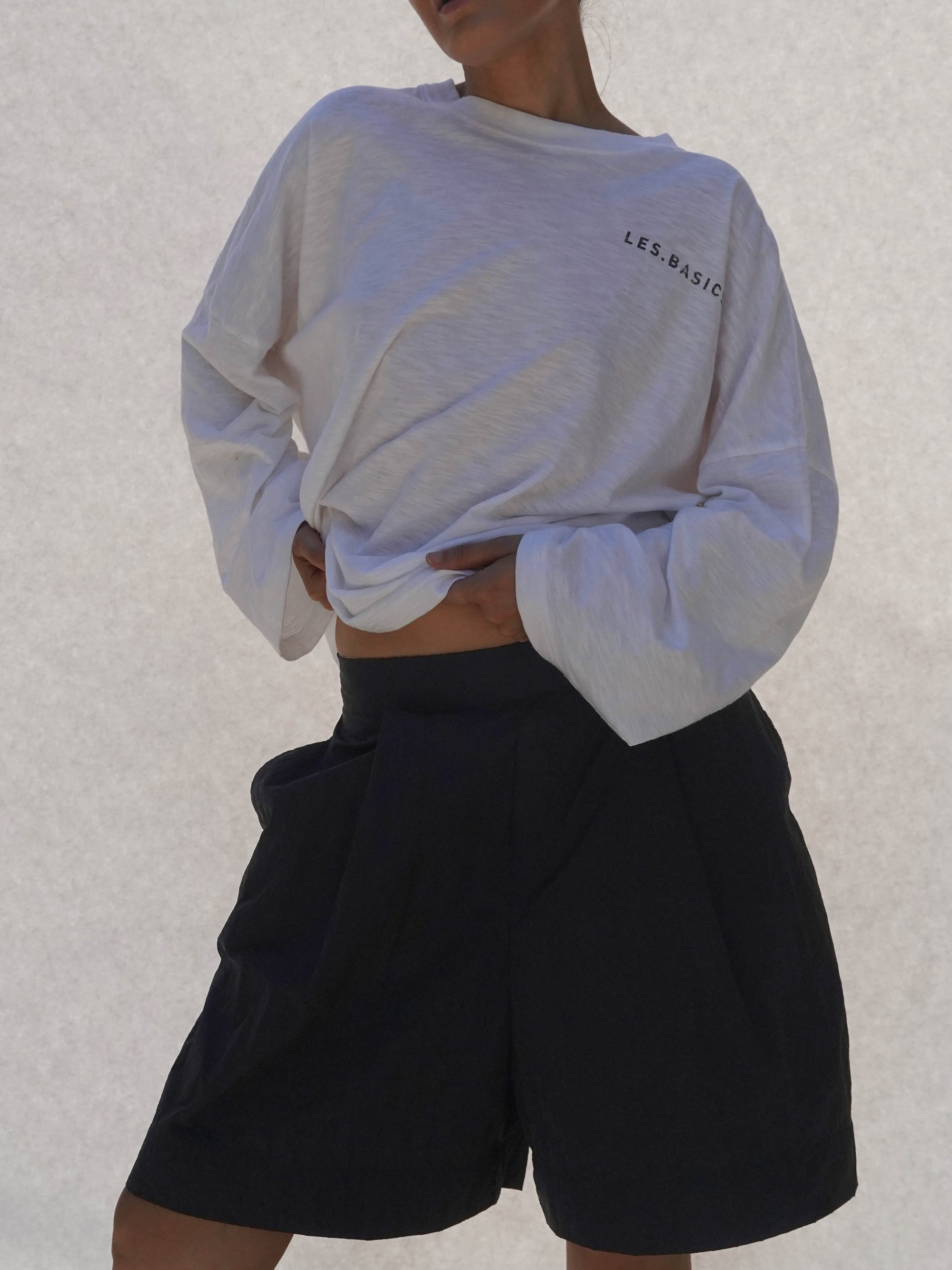 SPORTS LONG SLEEVE TEE in WHITE/PRINT
