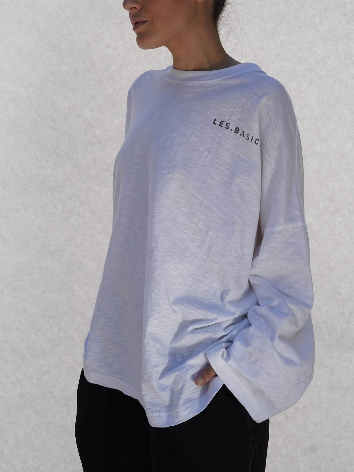 SPORTS LONG SLEEVE TEE in WHITE/PRINT