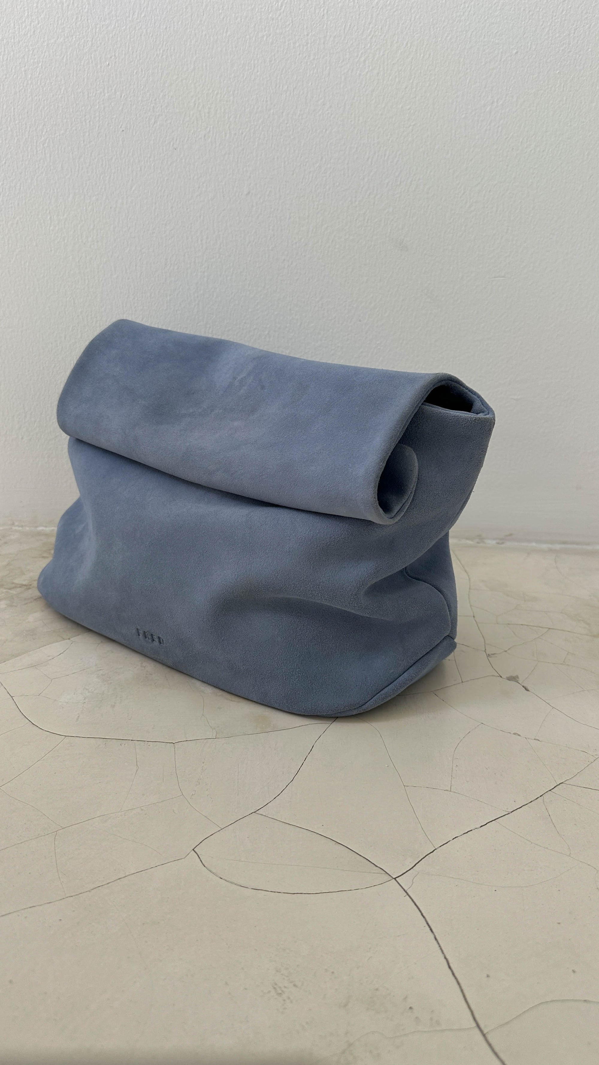 SUEDE CLUTCH in DENIM