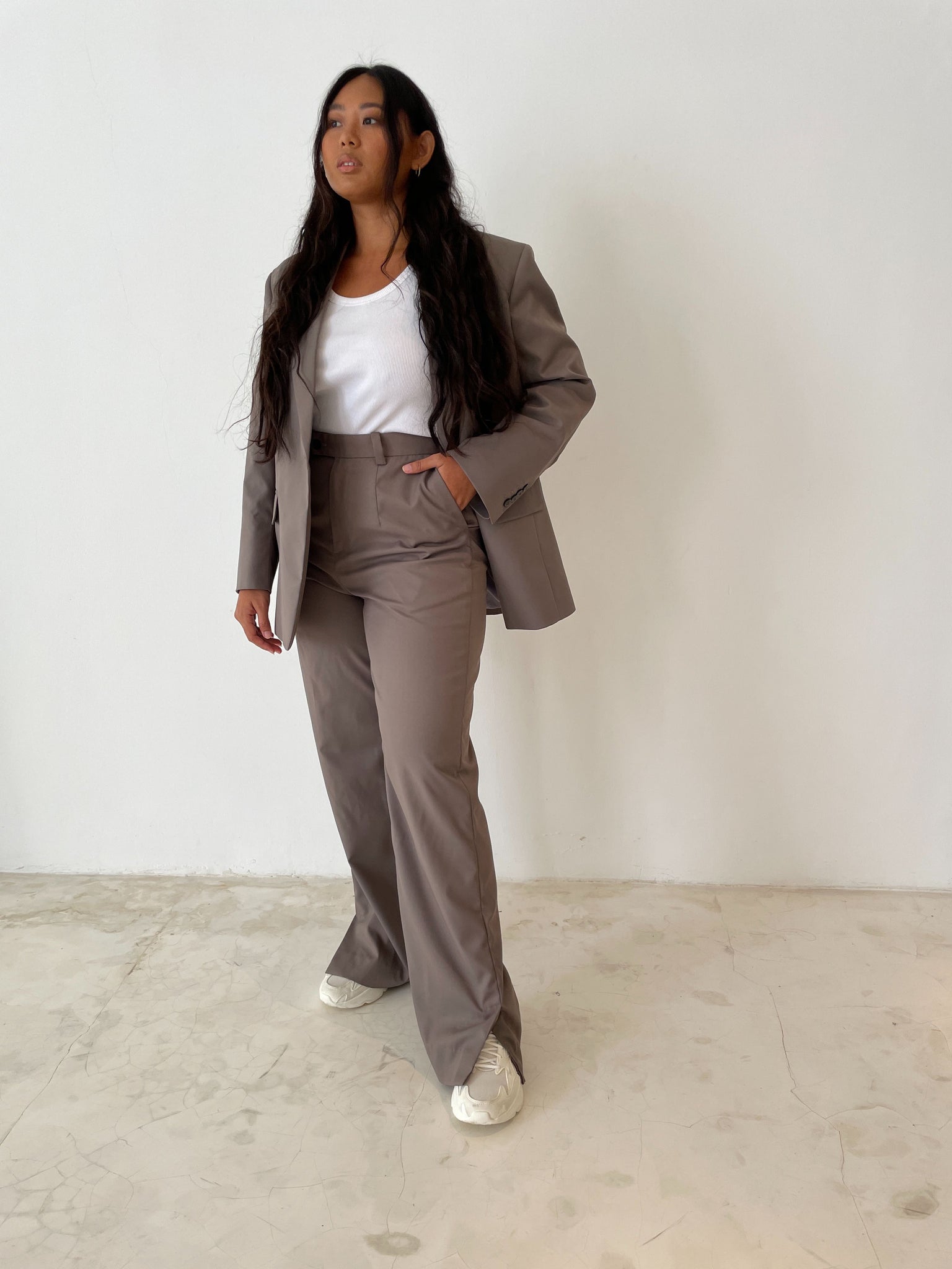 SUIT PANTS  in TAUPE