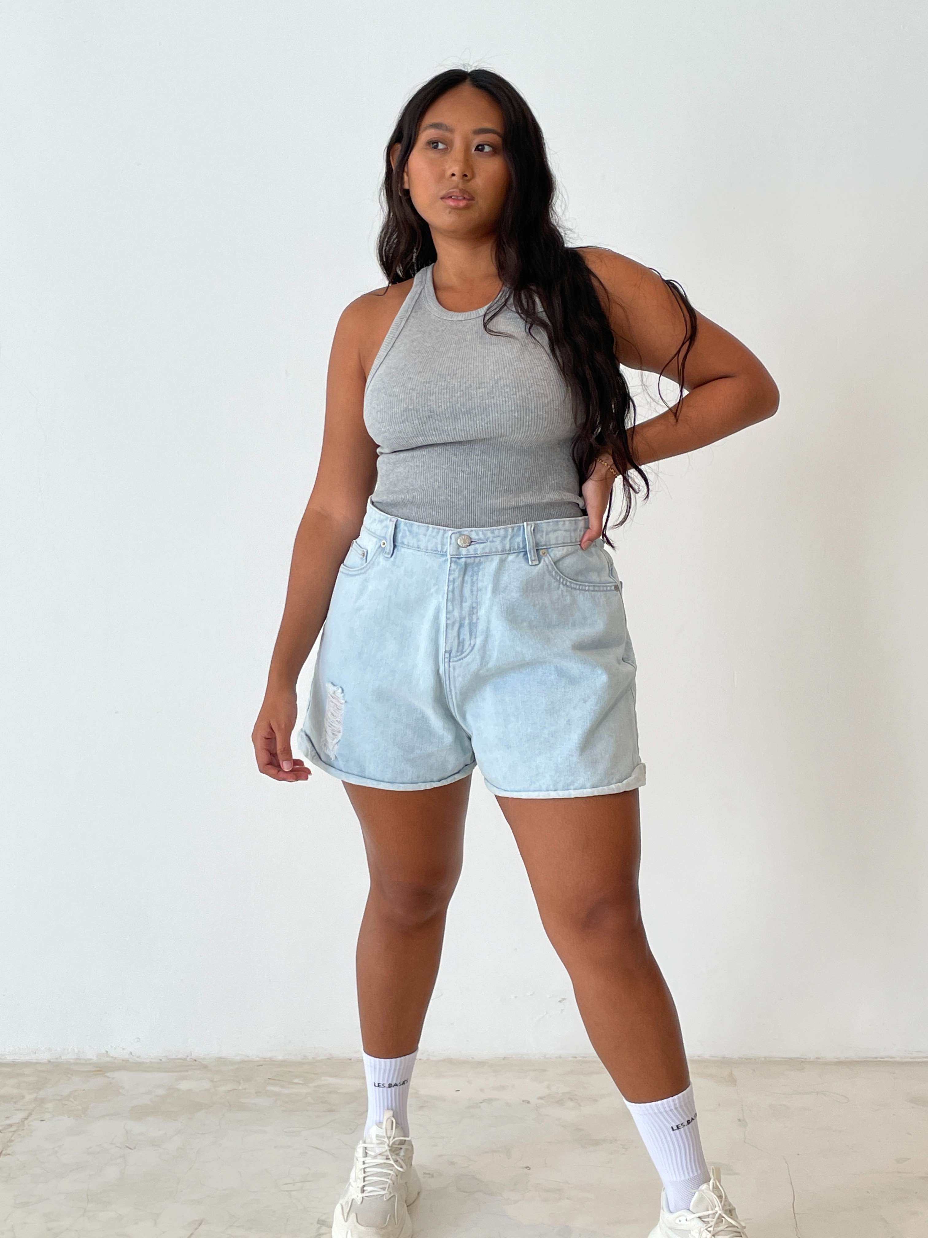 ★ LMC★ WM LACE BASIC SLEEVELESS TOP heather gray 0LM45SSV LMC WM Lace Basic Sleeveless Top - Heather Gray