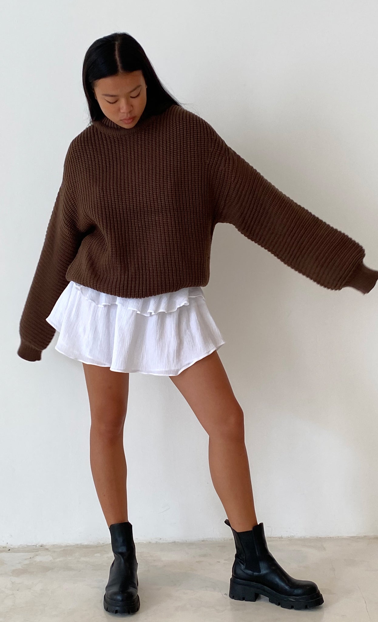 CHUNKY KNIT in BROWN