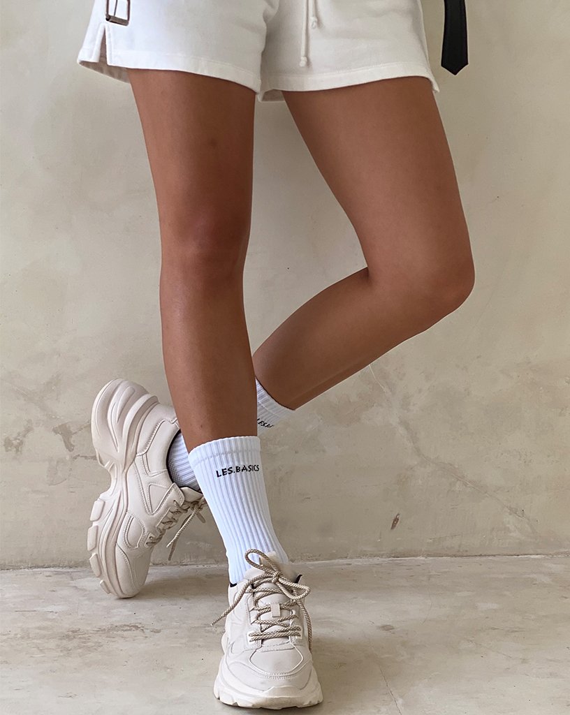3 PACK BASIC SOCKS in WHITE